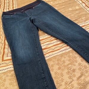 Chicos platinum jeans, cotton blend, elastic waist, size 0.5.